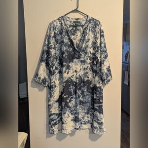 Shannon Passero Lagenlook Tie Dye Dress. Pockets. Cotton Tensel Blend. Size XL.